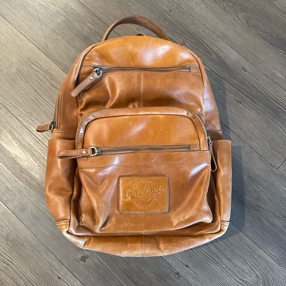 Rawlings leather backpack